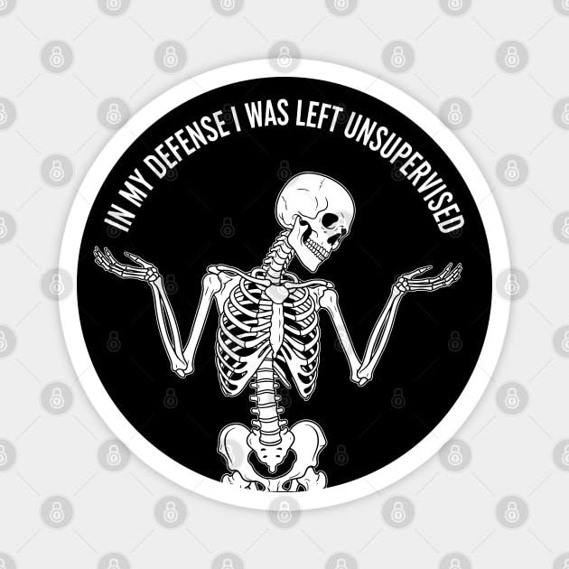 Skeleton's Sarcastic Excuse Magnet by enrynz